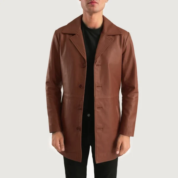 Brown Leather Coat