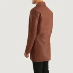Brown Leather Coat - Image 3