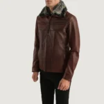 Brown Leather Jacket - Image 2