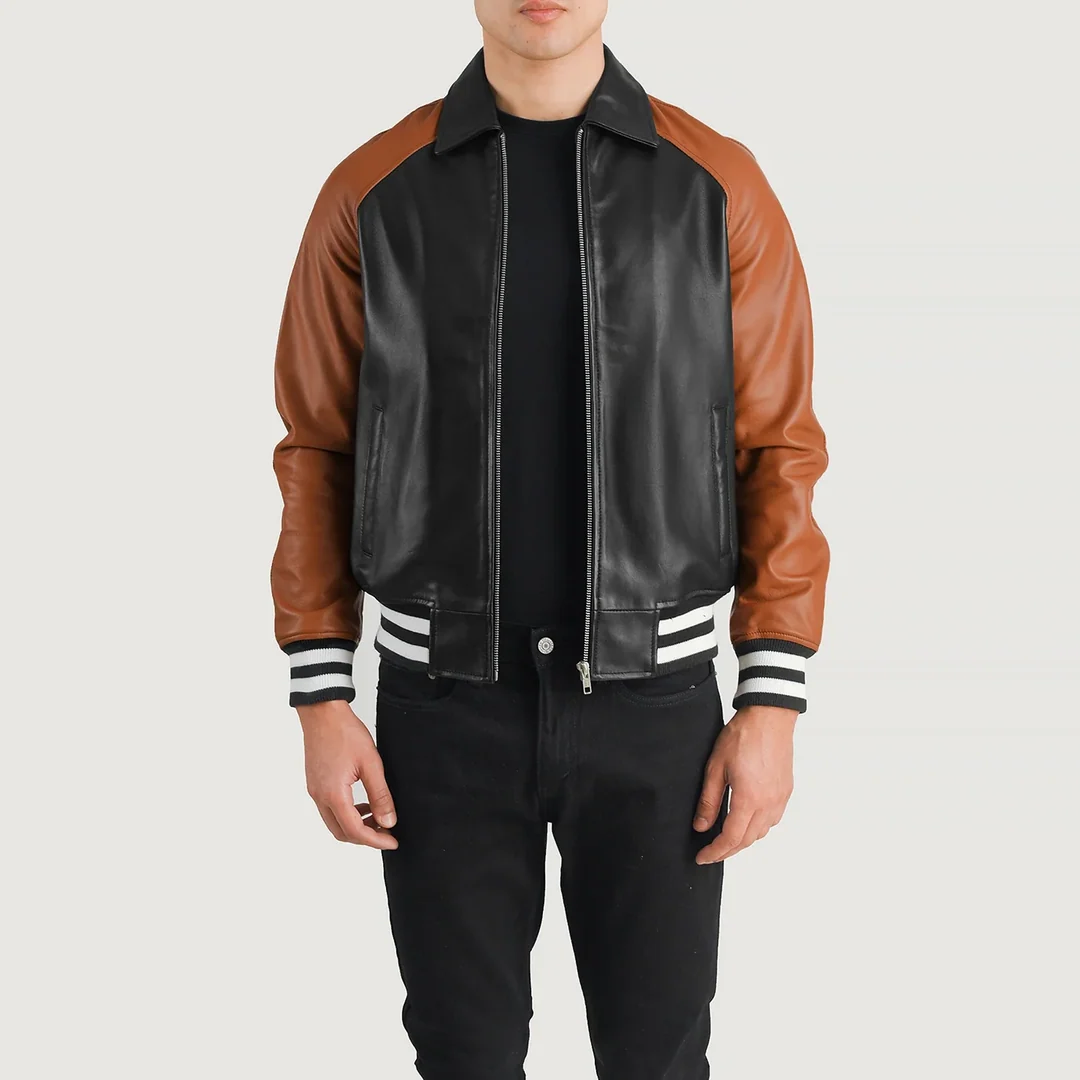 Men_s_Walton_Black_Brown_Leather_Varsity_Jacket-2_3d5d0c05-1f18-4255-943c-a875f406f947_1080x Black & Brown Leather Varsity Jacket - Image 1
