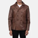 Leather Naval Peacoat